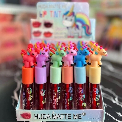 تینت لب طرح اسب شاخ دار HUDA MATTE ME